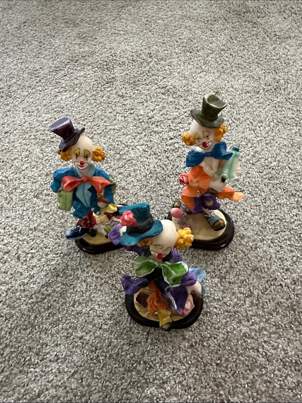 Vintage Colorful Ceramic Clown Figurine - Multicolor Home Accent